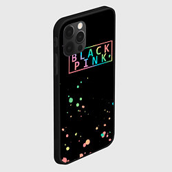 Чехол для iPhone 12 Pro Max Blackpink брызги красок, цвет: 3D-черный — фото 2