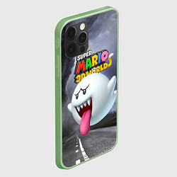 Чехол для iPhone 12 Pro Max Boo - Super Mario 3D World - Nintendo, цвет: 3D-салатовый — фото 2