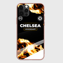 Чехол для iPhone 12 Pro Max Chelsea legendary sport fire, цвет: 3D-светло-розовый