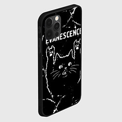 Чехол для iPhone 12 Pro Max Группа Evanescence и рок кот, цвет: 3D-черный — фото 2