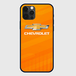 Чехол для iPhone 12 Pro Max Chevrolet абстракция, цвет: 3D-черный