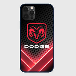 Чехол для iPhone 12 Pro Max Dodge карбон, цвет: 3D-черный