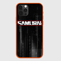 Чехол iPhone 12 Pro Max Samurai - Киберпанк - Двоичный код