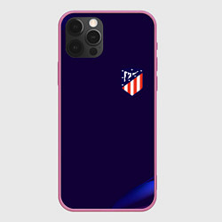 Чехол для iPhone 12 Pro Max Фк Atletico абстракция, цвет: 3D-малиновый