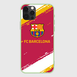 Чехол для iPhone 12 Pro Max Barcelona Краска, цвет: 3D-салатовый