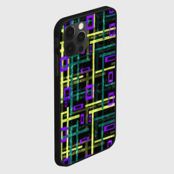 Чехол для iPhone 12 Pro Max Геометрический узор с мраморной текстурой, цвет: 3D-черный — фото 2