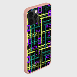 Чехол для iPhone 12 Pro Max Геометрический узор с мраморной текстурой, цвет: 3D-светло-розовый — фото 2