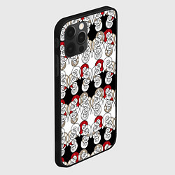 Чехол для iPhone 12 Pro Max Абстрактный креативный красно-черный узор, цвет: 3D-черный — фото 2