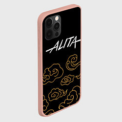 Чехол для iPhone 12 Pro Max Alita anime clouds, цвет: 3D-светло-розовый — фото 2