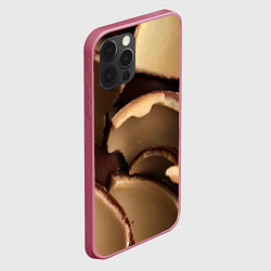 Чехол для iPhone 12 Pro Max Кусочки шоколадных яйиц, цвет: 3D-малиновый — фото 2