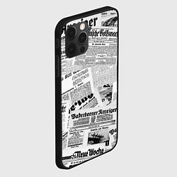 Чехол для iPhone 12 Pro Max Газетный коллаж, цвет: 3D-черный — фото 2