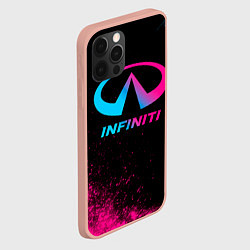 Чехол для iPhone 12 Pro Max Infiniti - neon gradient, цвет: 3D-светло-розовый — фото 2