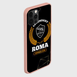 Чехол для iPhone 12 Pro Max Лого Roma и надпись legendary football club на тем, цвет: 3D-светло-розовый — фото 2