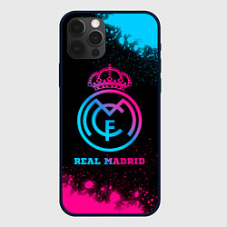 Чехол iPhone 12 Pro Max Real Madrid - neon gradient