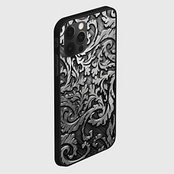 Чехол для iPhone 12 Pro Max Стальные узоры, цвет: 3D-черный — фото 2