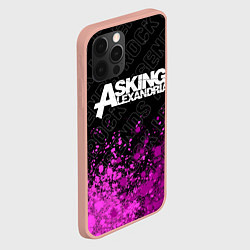 Чехол для iPhone 12 Pro Max Asking Alexandria rock legends: символ сверху, цвет: 3D-светло-розовый — фото 2