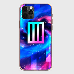 Чехол iPhone 12 Pro Max Paramore неоновый космос