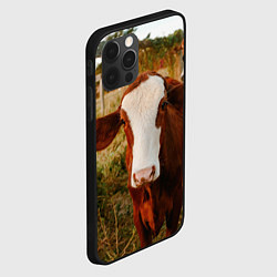 Чехол для iPhone 12 Pro Max Милая коровка, цвет: 3D-черный — фото 2