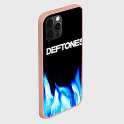 Чехол для iPhone 12 Pro Max Deftones blue fire, цвет: 3D-светло-розовый — фото 2