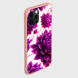 Чехол для iPhone 12 Pro Max Яркие цветочные бутоны, цвет: 3D-светло-розовый — фото 2