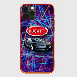 Чехол для iPhone 12 Pro Max Bugatti - Italy - мечта автомобилиста, цвет: 3D-красный