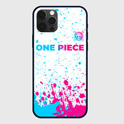 Чехол iPhone 12 Pro Max One Piece neon gradient style: символ сверху