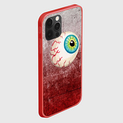 Чехол для iPhone 12 Pro Max Жуткий глаз, цвет: 3D-красный — фото 2