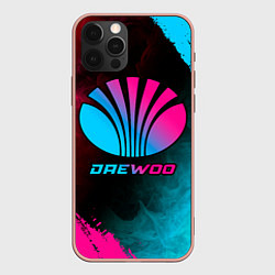 Чехол для iPhone 12 Pro Max Daewoo - neon gradient, цвет: 3D-светло-розовый