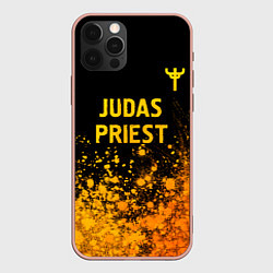 Чехол iPhone 12 Pro Max Judas Priest - gold gradient: символ сверху