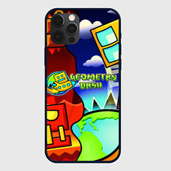 Чехол для iPhone 12 Pro Max Geometry dash world, цвет: 3D-черный