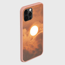 Чехол для iPhone 12 Pro Max Бронзовое солнце, цвет: 3D-светло-розовый — фото 2