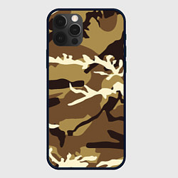 Чехол для iPhone 12 Pro Max Камуфляж Woodland осень крупный, цвет: 3D-черный