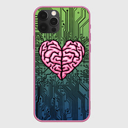 Чехол iPhone 12 Pro Max Heart brain chip