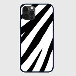 Чехол для iPhone 12 Pro Max Камуфляж зебры, цвет: 3D-черный