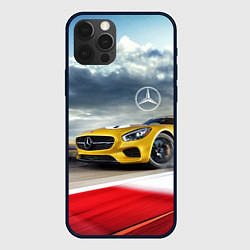 Чехол iPhone 12 Pro Max Mercedes AMG V8 Biturbo на трассе