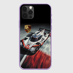 Чехол для iPhone 12 Pro Max Porsche - racing team - motorsport, цвет: 3D-сиреневый