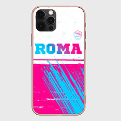 Чехол iPhone 12 Pro Max Roma neon gradient style: символ сверху