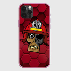 Чехол iPhone 12 Pro Max Череп пожарного