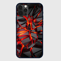 Чехол для iPhone 12 Pro Max Неоновый блеск, цвет: 3D-черный