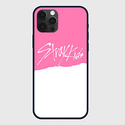 Чехол iPhone 12 Pro Max Stray Kids pink and white