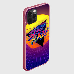 Чехол для iPhone 12 Pro Max Retro wave sun, цвет: 3D-малиновый — фото 2