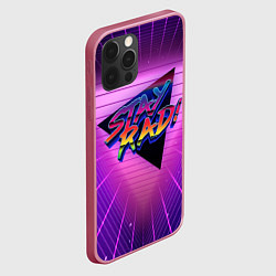 Чехол для iPhone 12 Pro Max Retro wave triangle, цвет: 3D-малиновый — фото 2