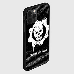 Чехол для iPhone 12 Pro Max Gears of War с потертостями на темном фоне, цвет: 3D-черный — фото 2