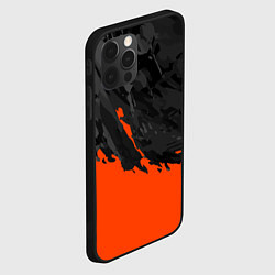 Чехол для iPhone 12 Pro Max Black & Orange, цвет: 3D-черный — фото 2