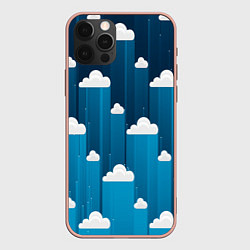 Чехол для iPhone 12 Pro Max Night clouds, цвет: 3D-светло-розовый