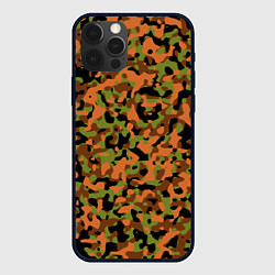 Чехол для iPhone 12 Pro Max Камуфляж осенний лес мелкий, цвет: 3D-черный