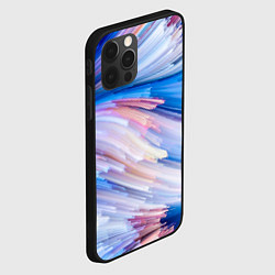 Чехол для iPhone 12 Pro Max Красочные линии, цвет: 3D-черный — фото 2