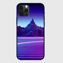 Чехол iPhone 12 Pro Max Neon mountains - Vaporwave