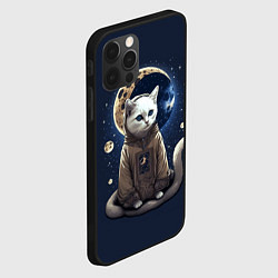 Чехол для iPhone 12 Pro Max Лунный котик, цвет: 3D-черный — фото 2