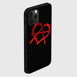 Чехол для iPhone 12 Pro Max Сердце анархиста, цвет: 3D-черный — фото 2